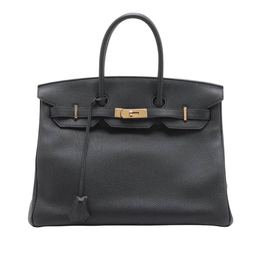 Hermès Togo Birkin Retourne 35 Black Leather Good condition - Front View
