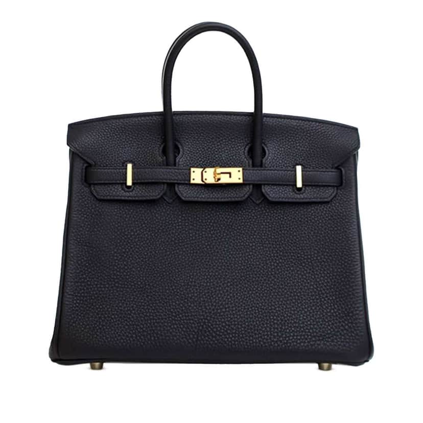 Hermès Togo Birkin Retourne 25 Black Leather Good condition - Front View