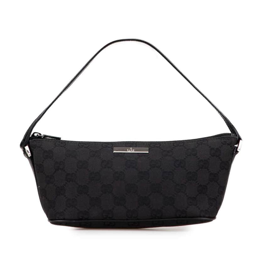 Gucci GG Canvas Boat Black Canvas Good condition - Front View