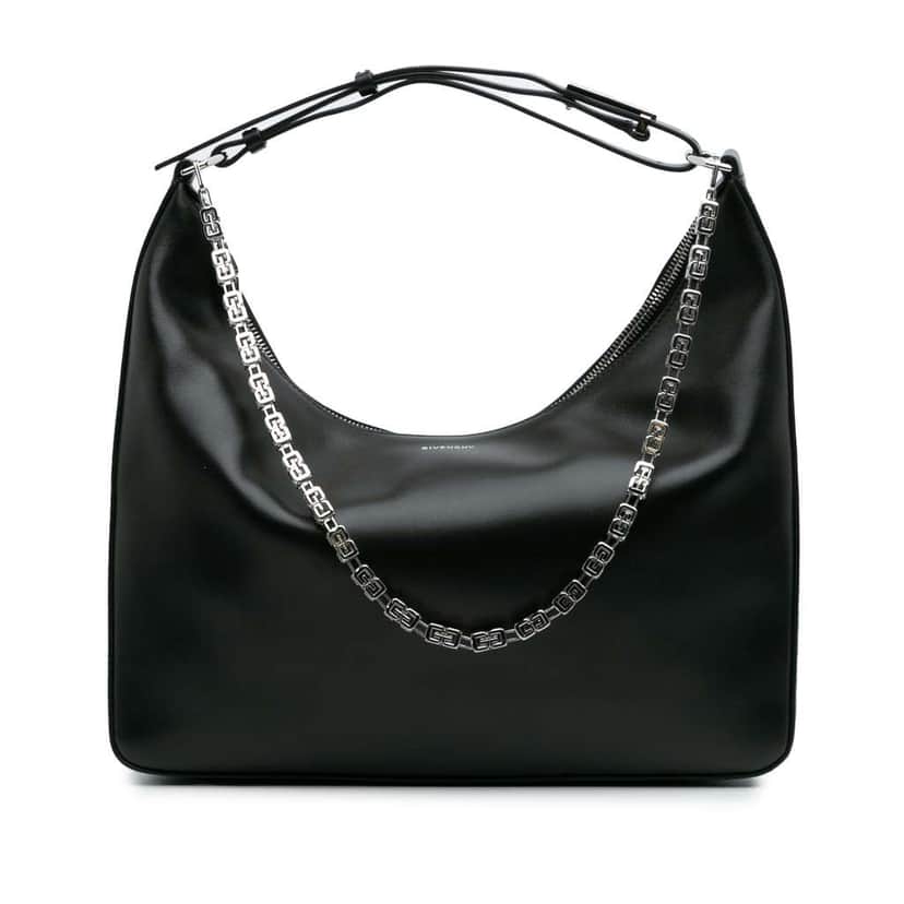 Givenchy Medium Leather Moon Cut Out Bag Black Leather Good condition - Front View