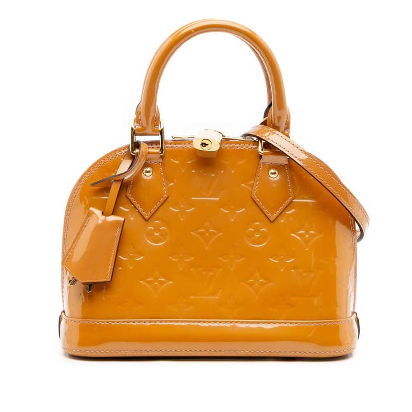 Louis Vuitton Monogram Vernis Alma BB Brown Leather Good condition - Front View