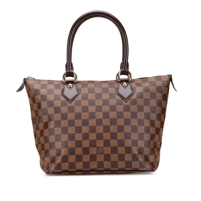 Louis Vuitton Damier Ebene Saleya PM Brown Canvas Good condition - Front View