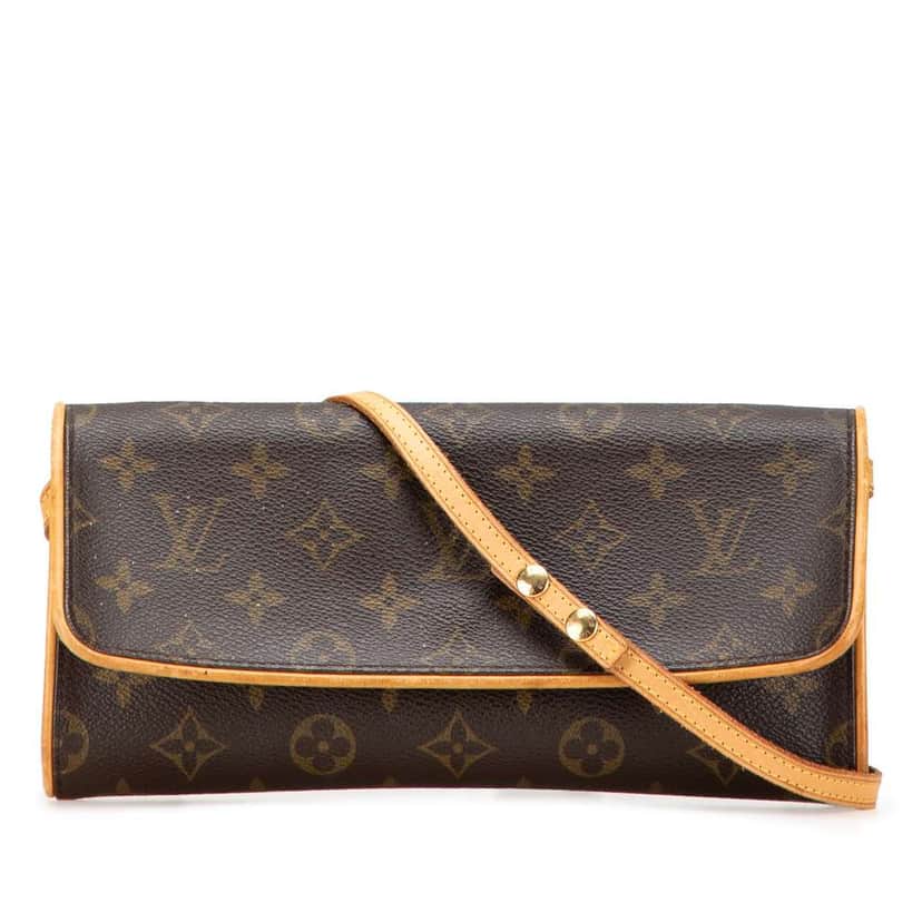 Louis Vuitton Monogram Pochette Twin GM Brown Canvas Good condition - Front View