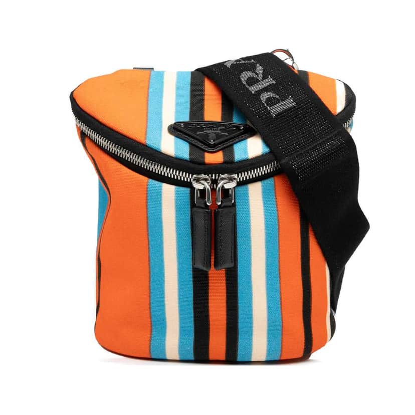 Prada Canvas Canapa Baiadera Crossbody Orange Canvas Good condition - Front View