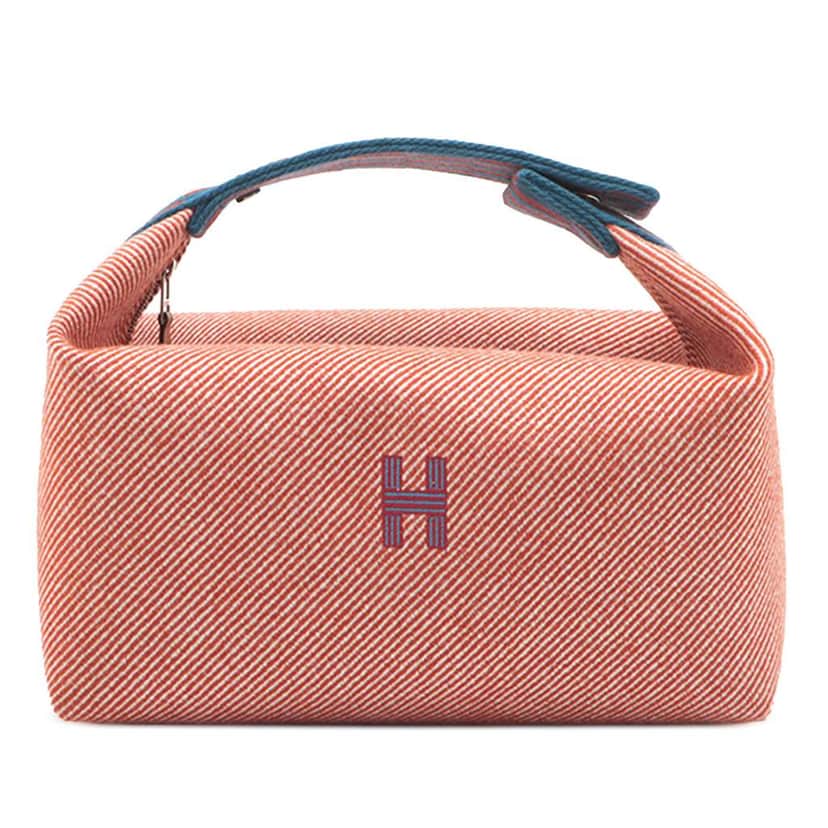 Hermès Large Wool Bride A Brac H Natte Case Orange Wool Very good condition - Front View