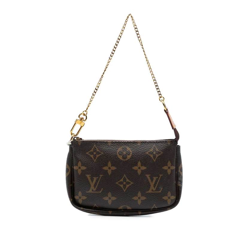 Louis Vuitton Monogram Mini Pochette Accessoires Brown Good condition - Front View