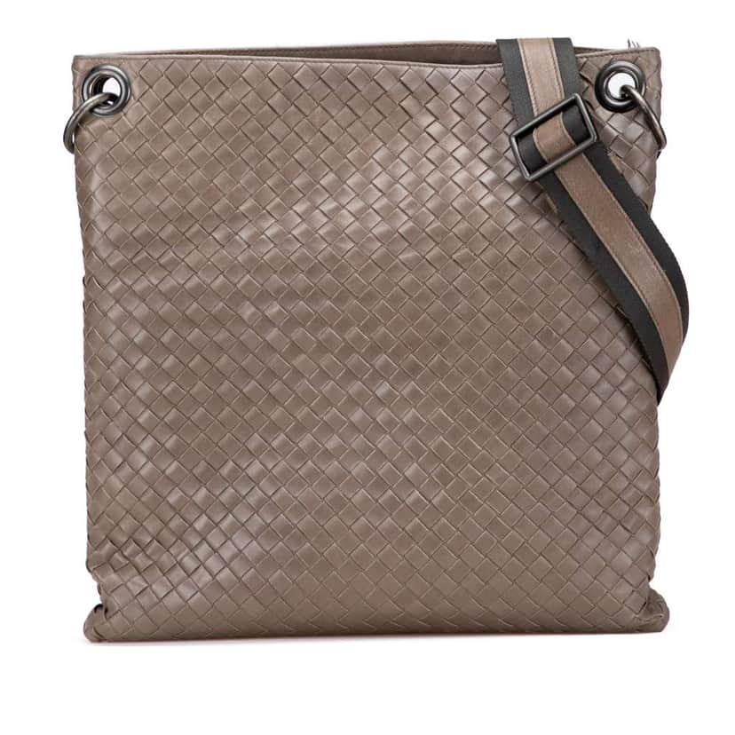Bottega Veneta Nappa Intrecciato VN Crossbody Brown Leather Good condition - Front View