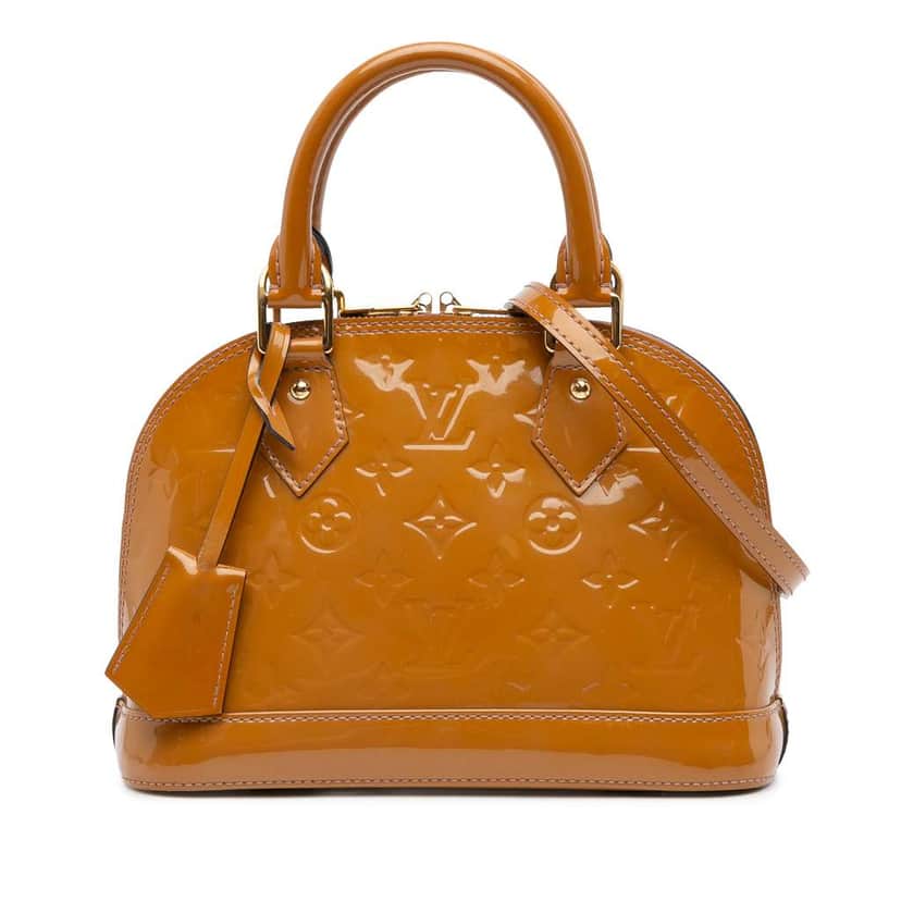 Louis Vuitton Monogram Vernis Alma BB Brown Leather Good condition - Front View
