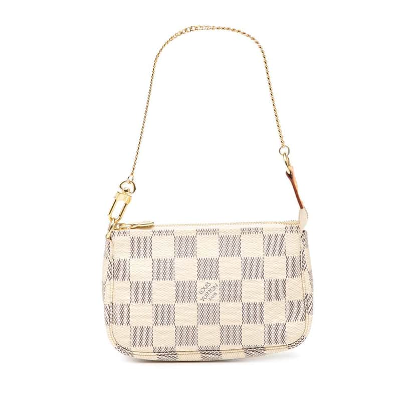 Louis Vuitton Damier Azur Mini Pochette Accessoires White Good condition - Front View