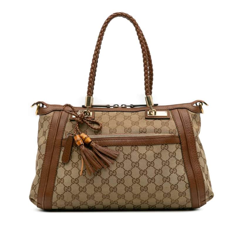Gucci GG Canvas Bella Satchel Brown Canvas Good condition - Front View