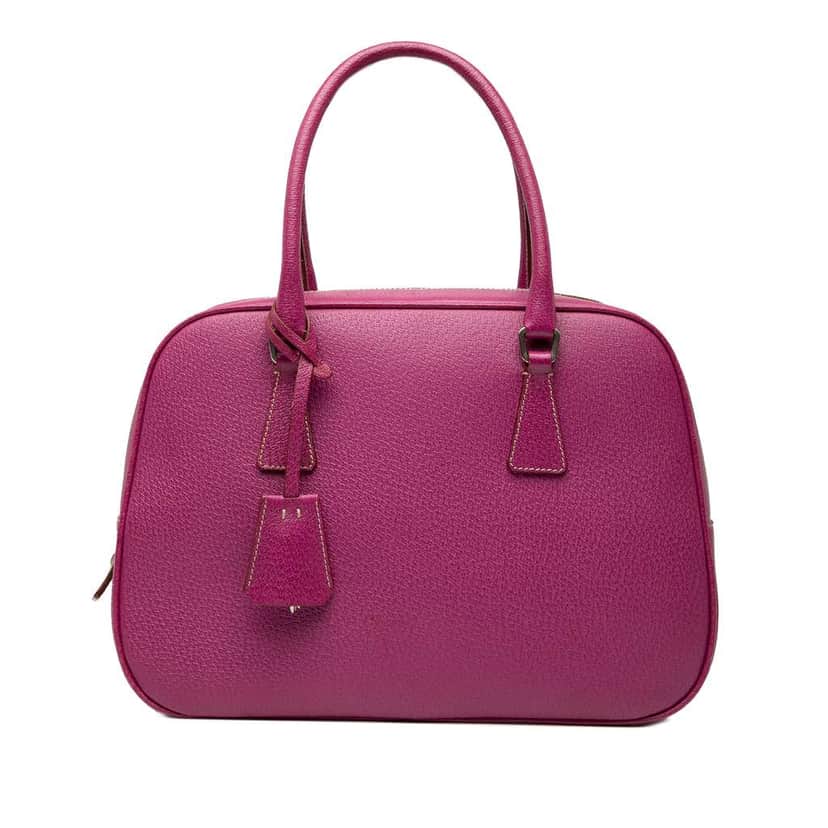 Prada Cinghiale Bauletto Handbag Pink Leather Good condition - Front View