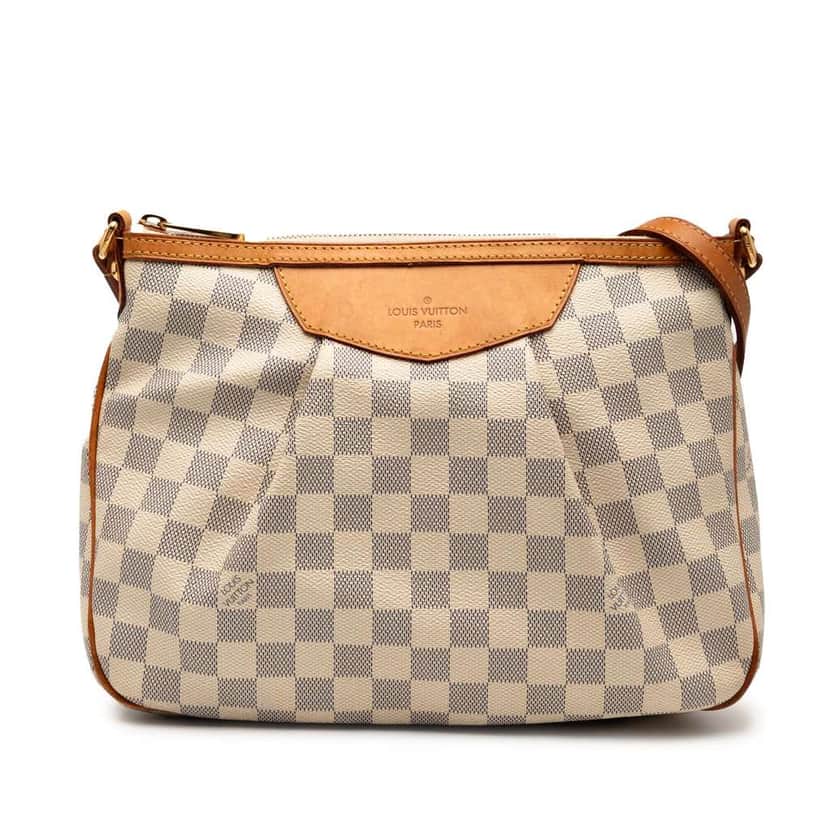 Louis Vuitton Damier Azur Siracusa PM White Good condition - Front View