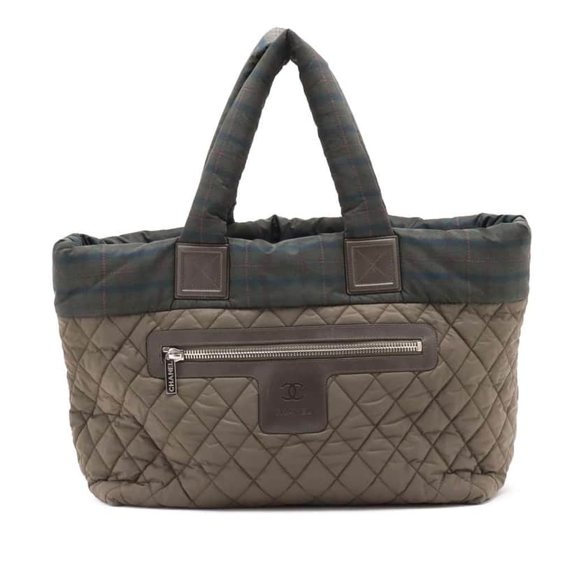 Chanel Medium Quilted Nylon Coco Cocoon Tote Brown Good condition - Front View