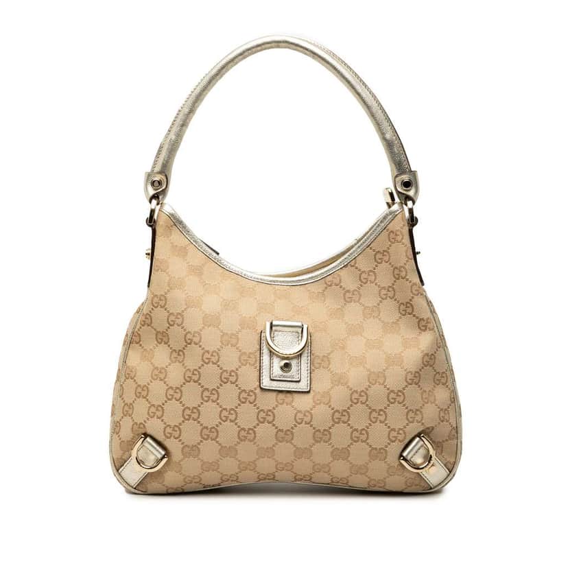 Gucci GG Canvas Abbey D Ring Shoulder Bag Brown Canvas Good condition - Front View