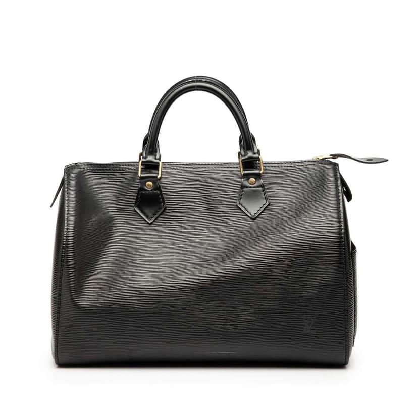 Louis Vuitton Epi Speedy 30 Black Leather Good condition - Front View