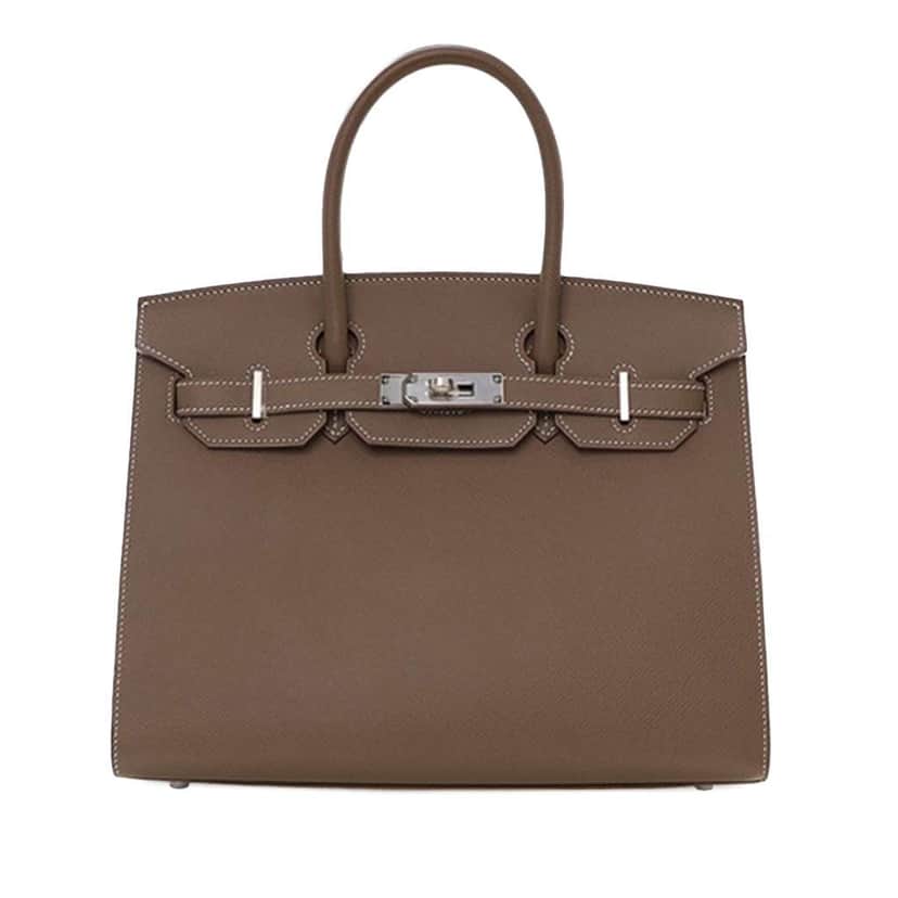 Hermès Epsom Birkin Sellier 30 Brown Leather Good condition - Front View