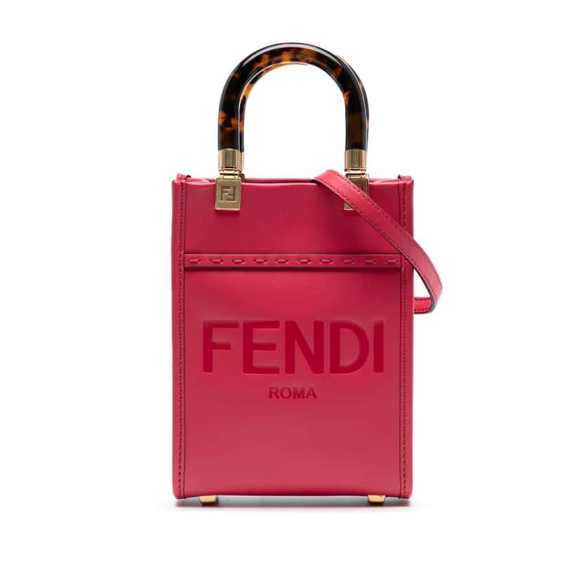 Fendi Mini Sunshine Shopper Tote Pink Leather Good condition - Front View