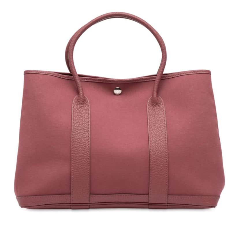 Hermès Toile and Negonda Garden Party 36 Pink Canvas Good condition - Front View