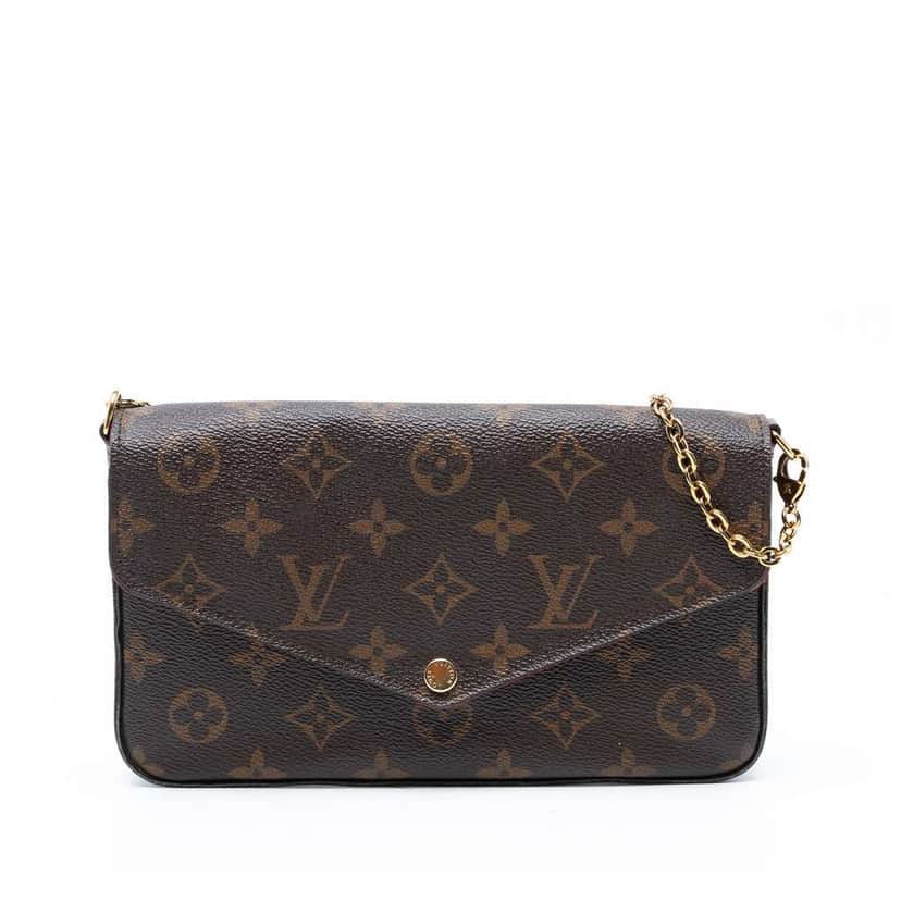 Louis Vuitton Monogram Pochette Felicie Brown Good condition - Front View
