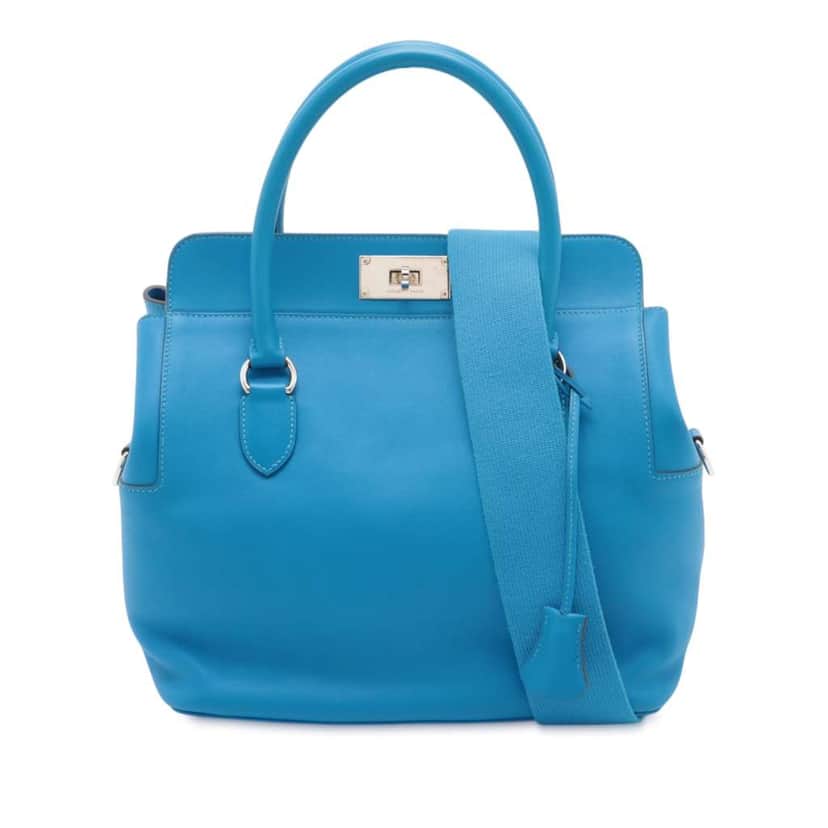 Hermès Swift Toolbox 26 Blue Leather Good condition - Front View