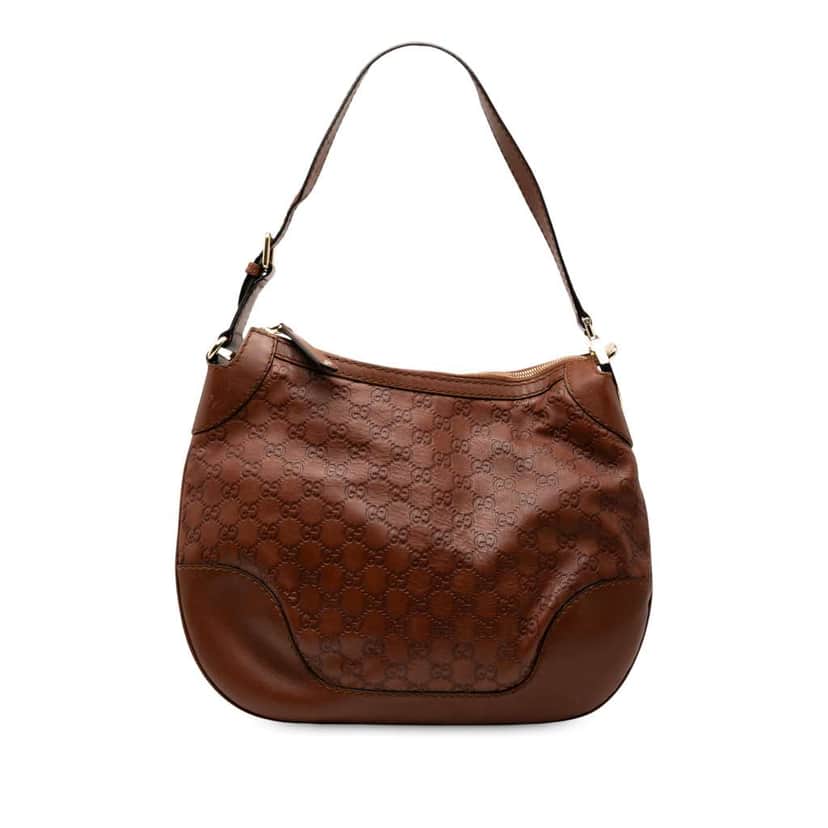 Gucci Guccissima Charlotte Hobo Brown Leather Good condition - Front View