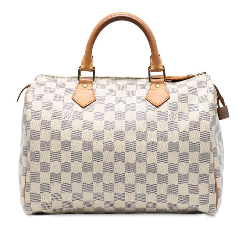 Louis Vuitton Damier Azur Speedy 30 White Good condition - Front View