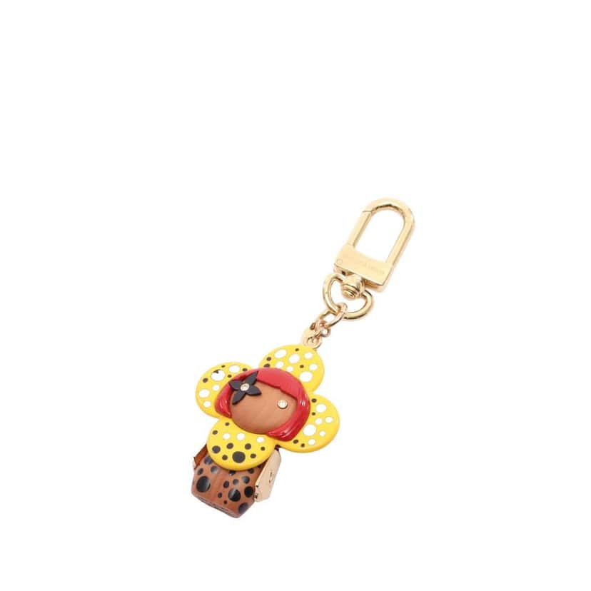 Louis Vuitton Yayoi Kusama Infinity Dot Wood Vivienne Bag Charm Yellow Very good condition - Front View
