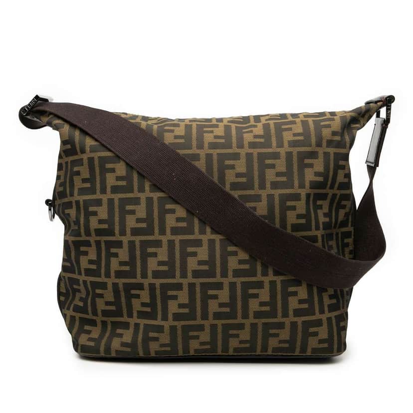Fendi Zucca Canvas Shoulder Bag Brown Canvas Good condition - Front View