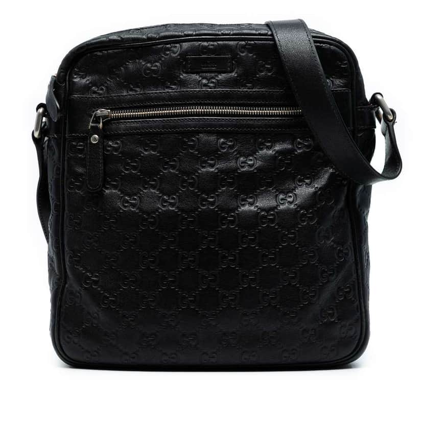 Gucci Guccissima Crossbody Black Leather Good condition - Front View