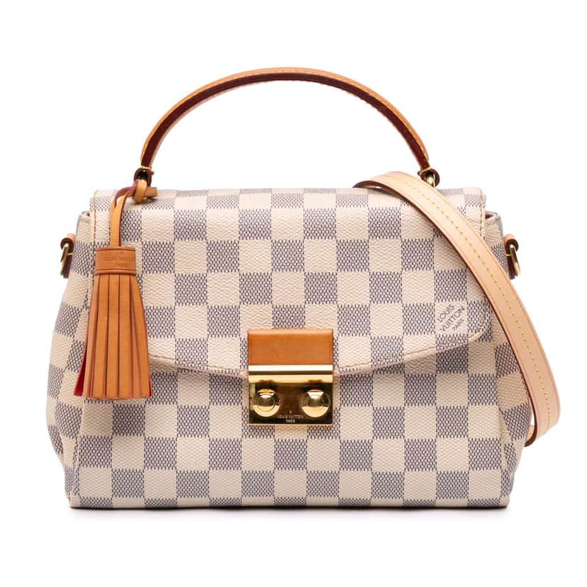 Louis Vuitton Damier Azur Croisette White Canvas Good condition - Front View