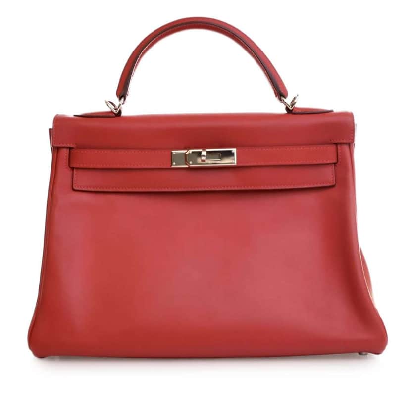 Hermès Swift Kelly II Retourne 32 Red Leather Good condition - Front View