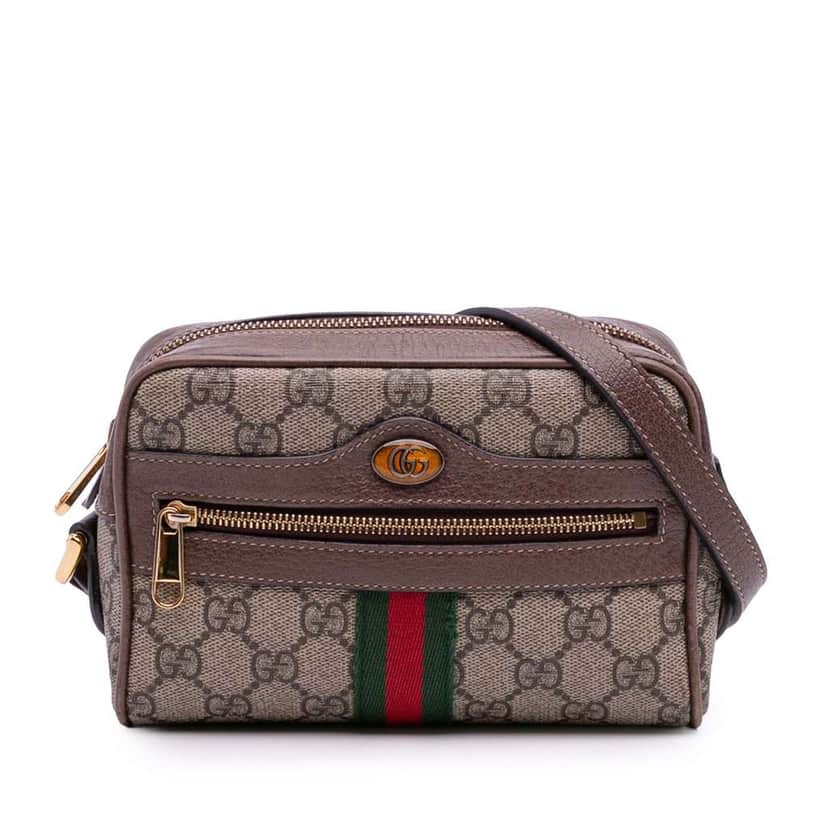 Gucci Mini GG Supreme Ophidia Crossbody Brown Canvas Good condition - Front View