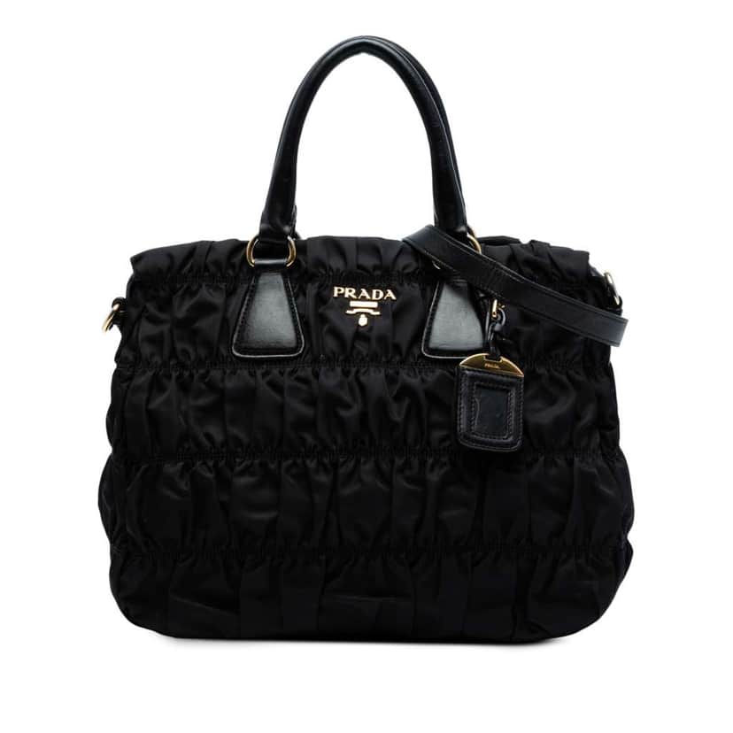 Prada Tessuto Gaufre Satchel Black Good condition - Front View