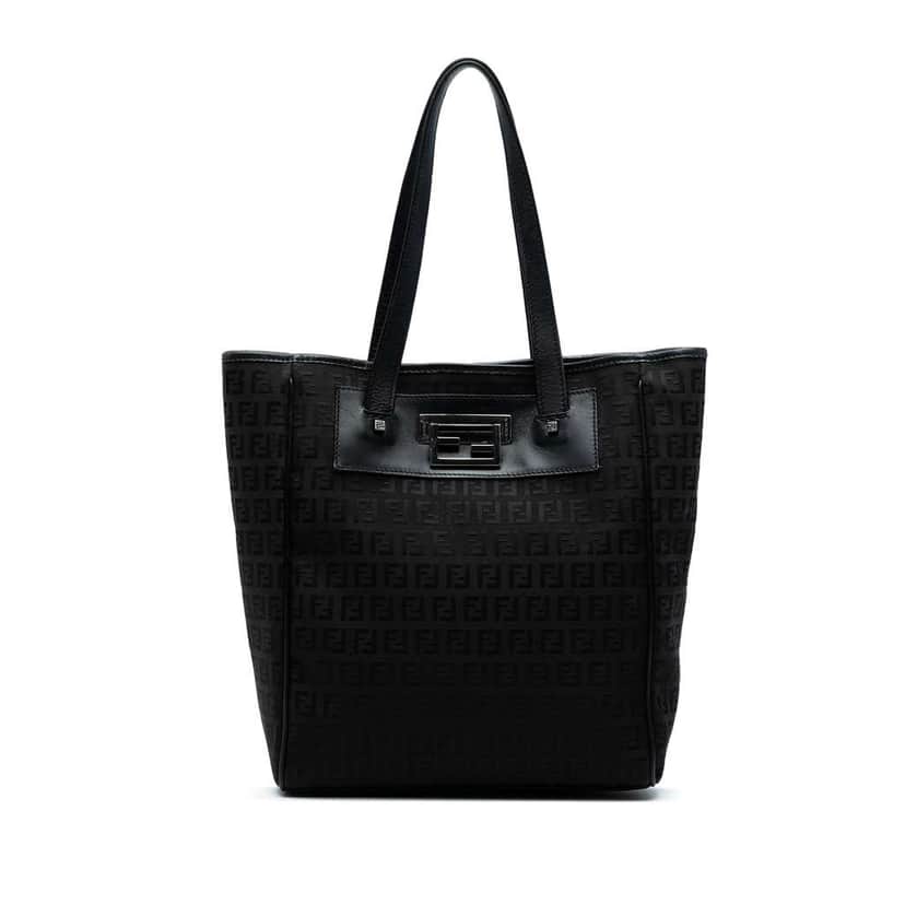 Fendi Zucchino Canvas Tote Brown Canvas Very good condition - Front View