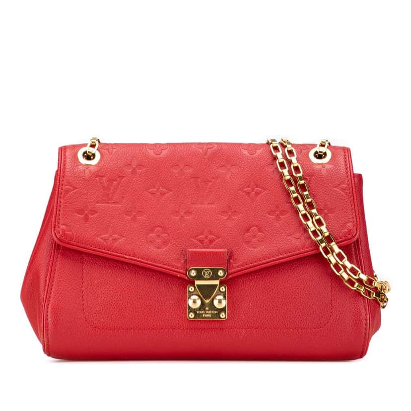 Louis Vuitton Monogram Empreinte Saint Germain PM Red Leather Good condition - Front View