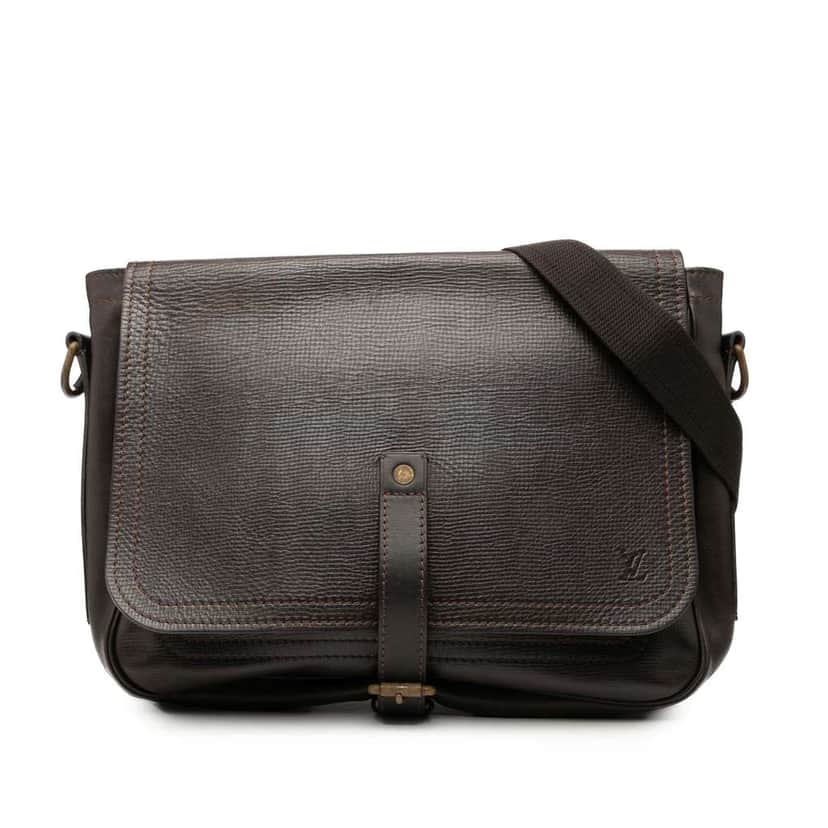Louis Vuitton Utah Omaha Brown Leather Fair condition - Front View