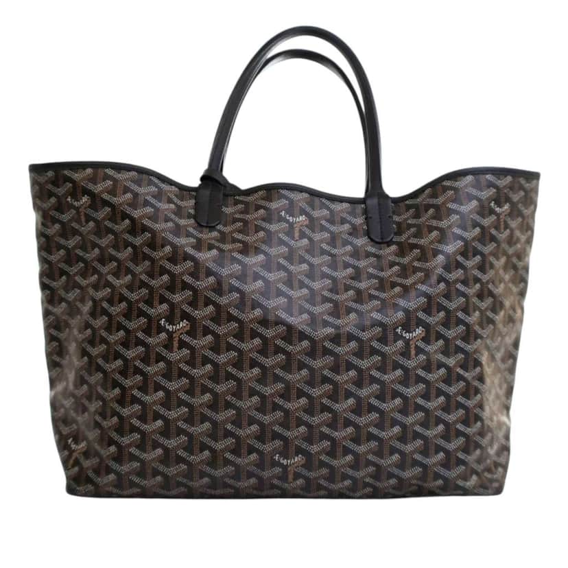 Goyard Goyardine Saint Louis PM Black Canvas Good condition - Front View