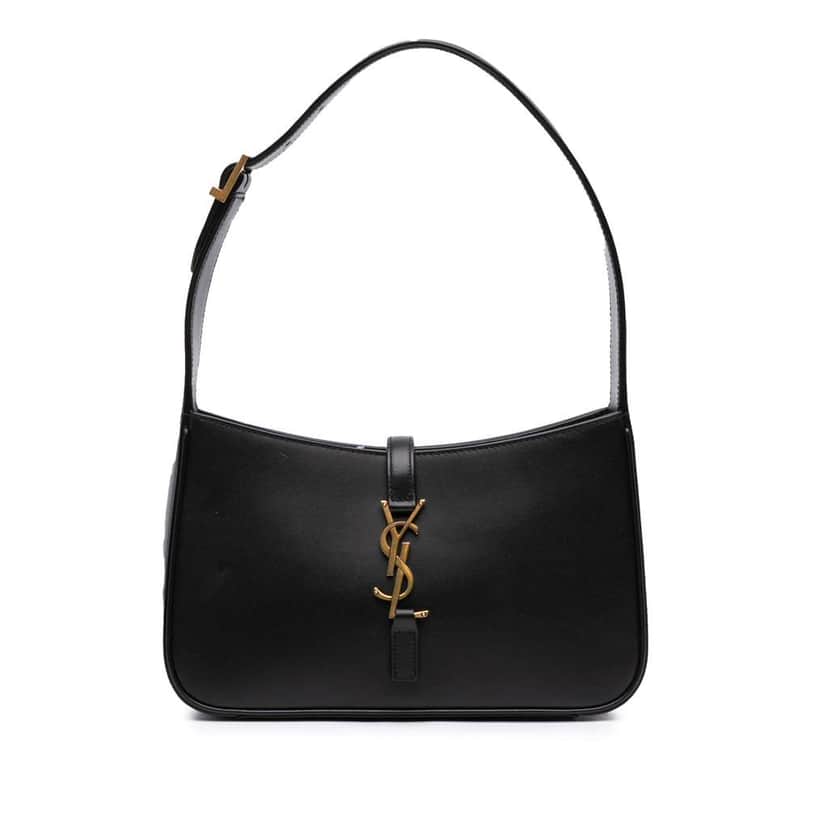 Saint Laurent Smooth Calfskin Le 5 a 7 Hobo Black Leather Good condition - Front View