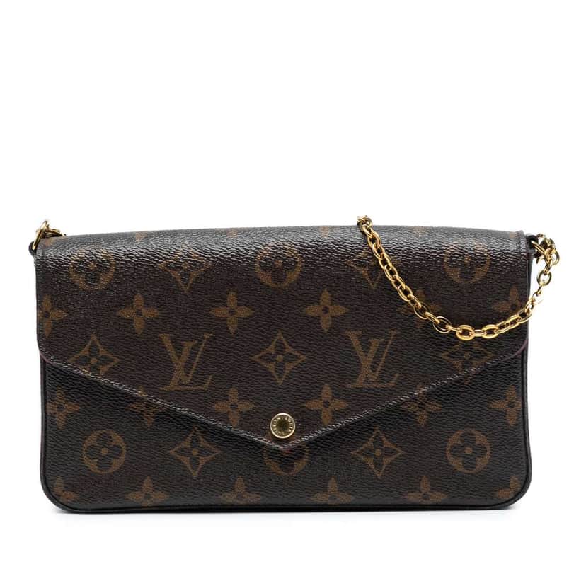 Louis Vuitton Monogram Pochette Felicie Brown Good condition - Front View