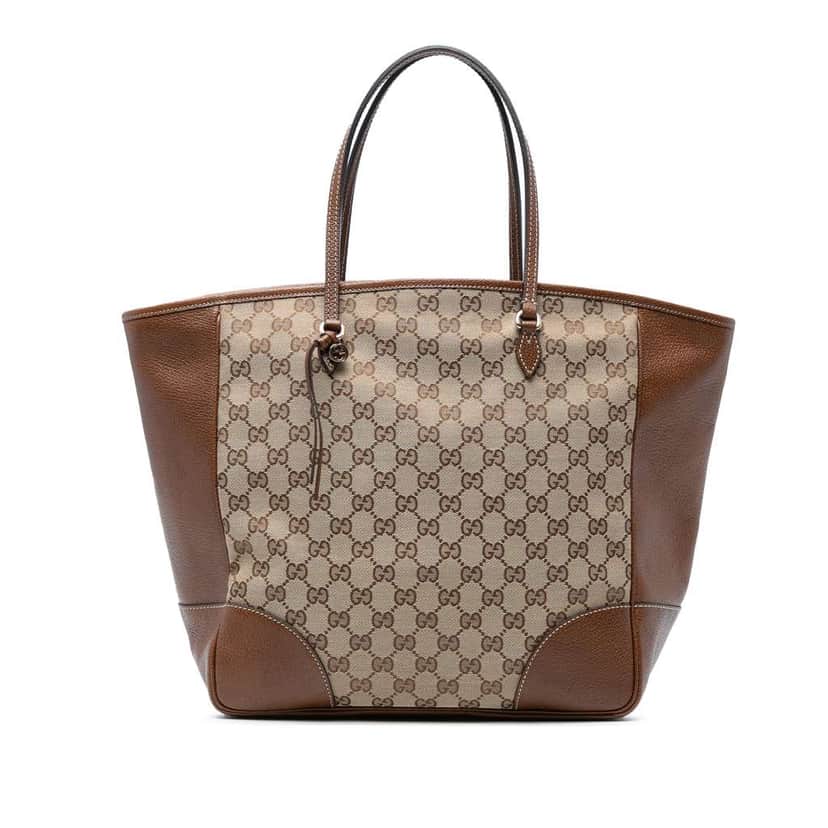 Gucci GG Canvas Bree Tote Brown Canvas Good condition - Front View
