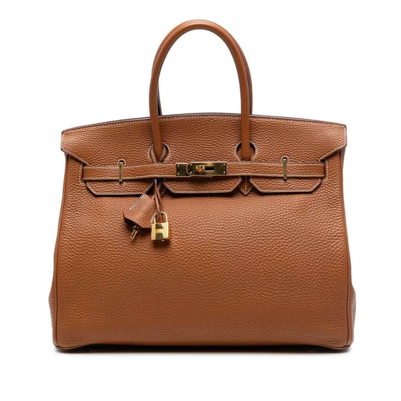 Hermès Togo Birkin Retourne 35 Brown Leather Good condition - Front View