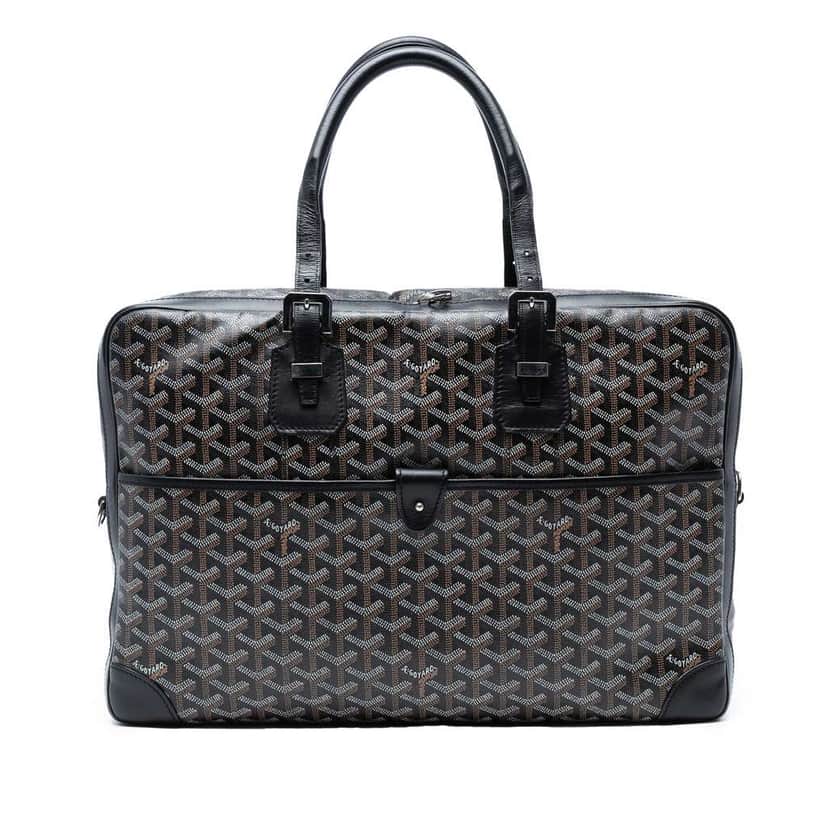 Goyard Goyardine Ambassade MM Black Canvas Very good condition - Front View