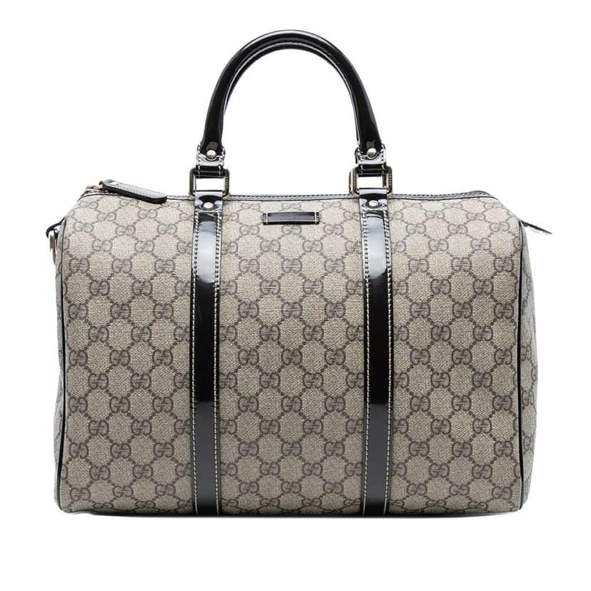 Gucci Medium GG Supreme Joy Boston Bag Brown Canvas Good condition - Front View