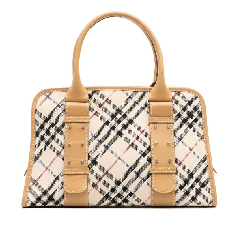 Burberry Nova Check Canvas Handbag Brown Canvas Good condition - Front View