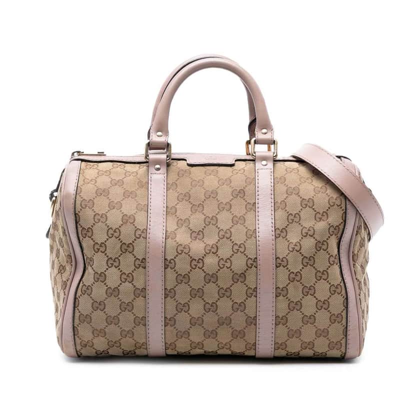 Gucci Medium GG Canvas Joy Boston Bag Brown Canvas Good condition - Front View