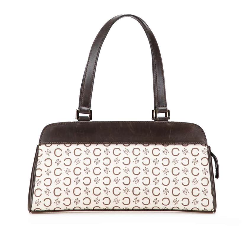 Celine C Macadam Canvas Handbag Brown Canvas Very good condition - Front View