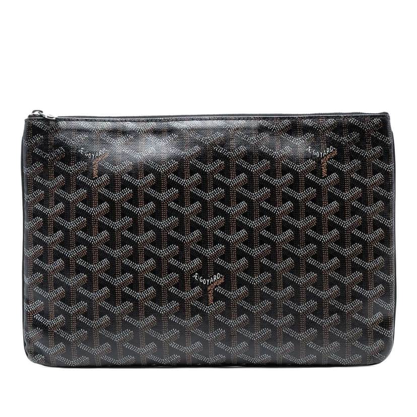 Goyard Goyardine Senat MM Black Canvas Good condition - Front View