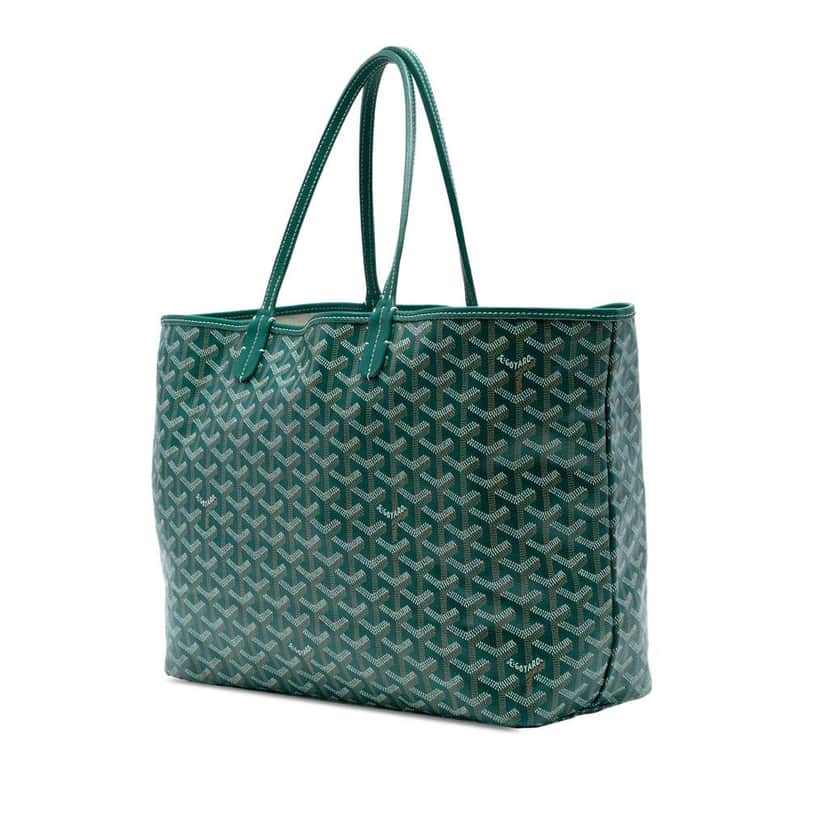 Goyard Goyardine Saint Louis PM Green Canvas Very good condition - Front View