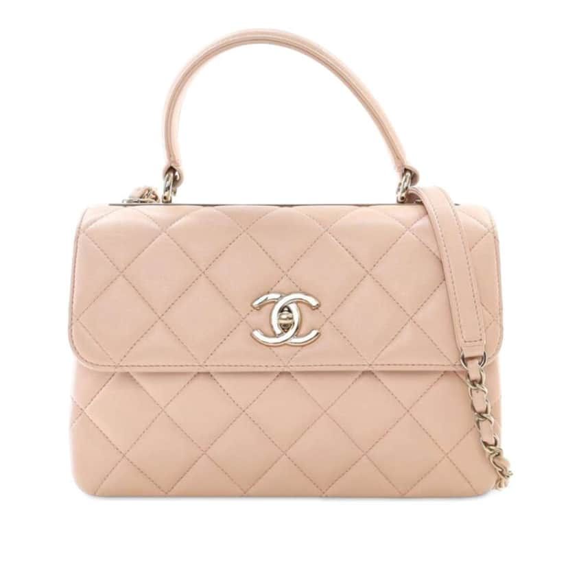Chanel Small Quilted Lambskin Trendy CC Flap Brown Leather Good condition - Front View