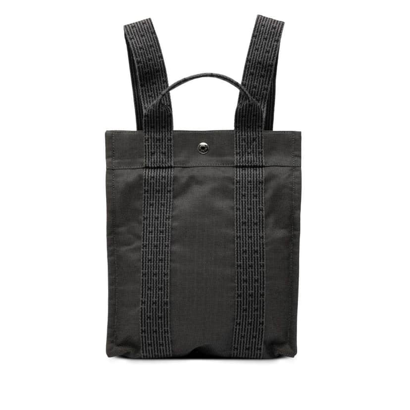Hermès Canvas Herline Backpack PM Grey Canvas Good condition - Front View